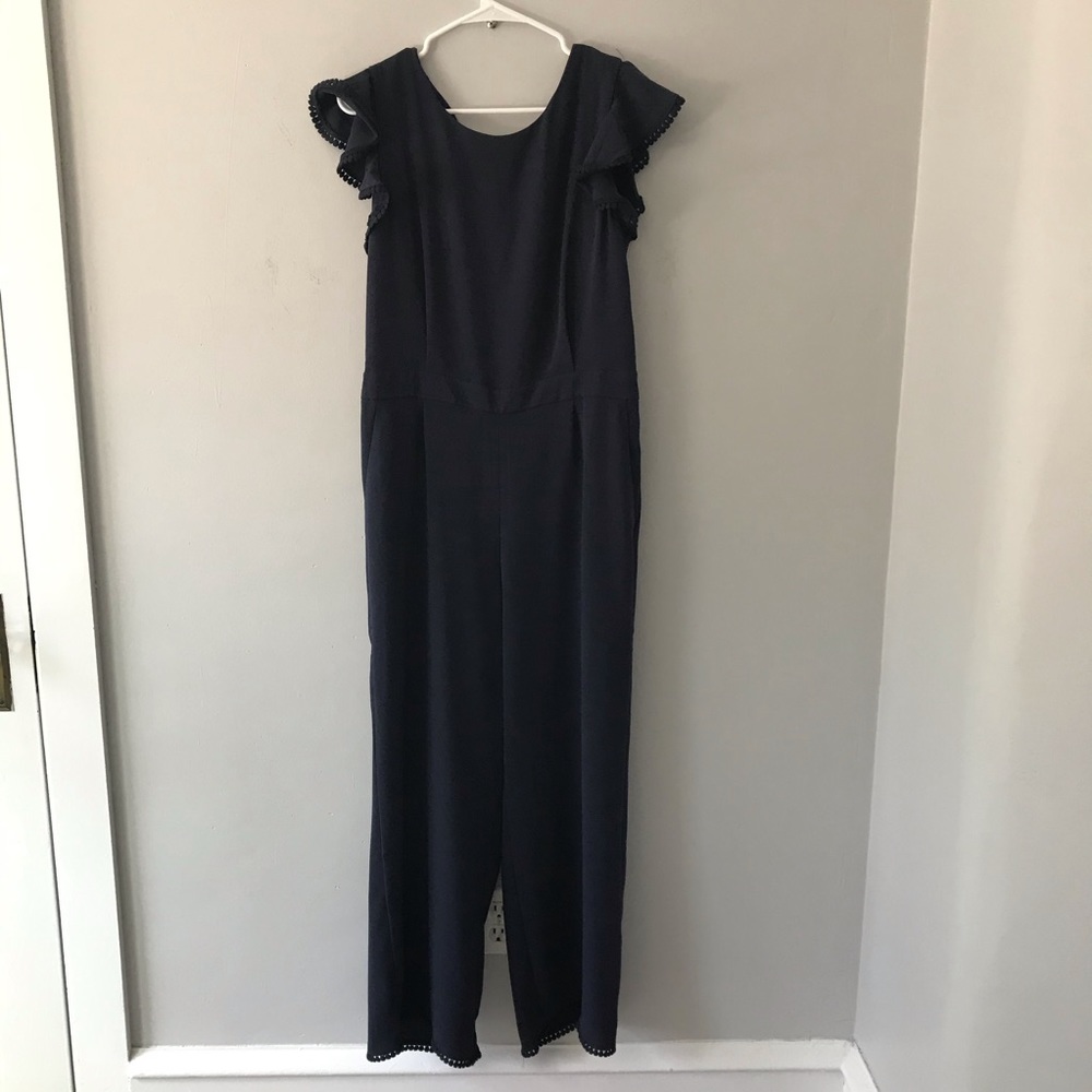 Ann Taylor Navy Blue Jumpsuit Size 8